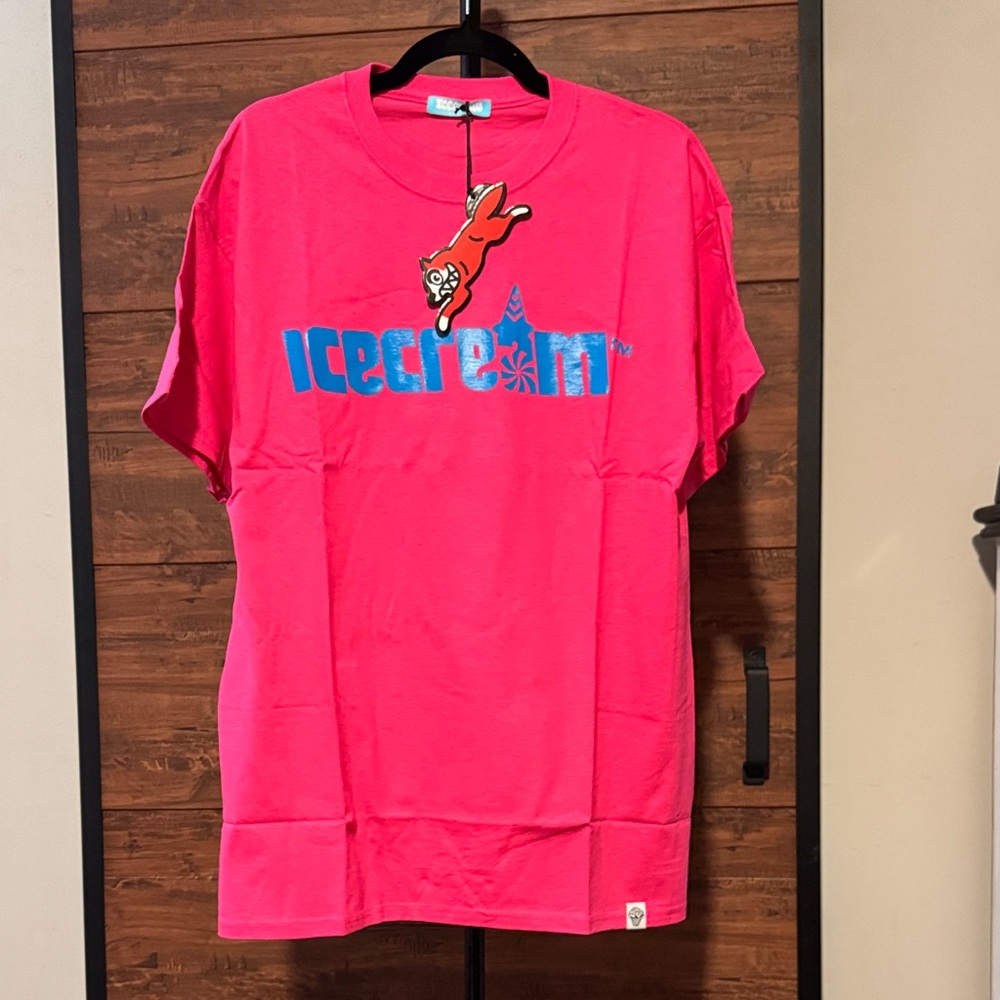 Icecream Bright Pink Tee with 🚀 Back